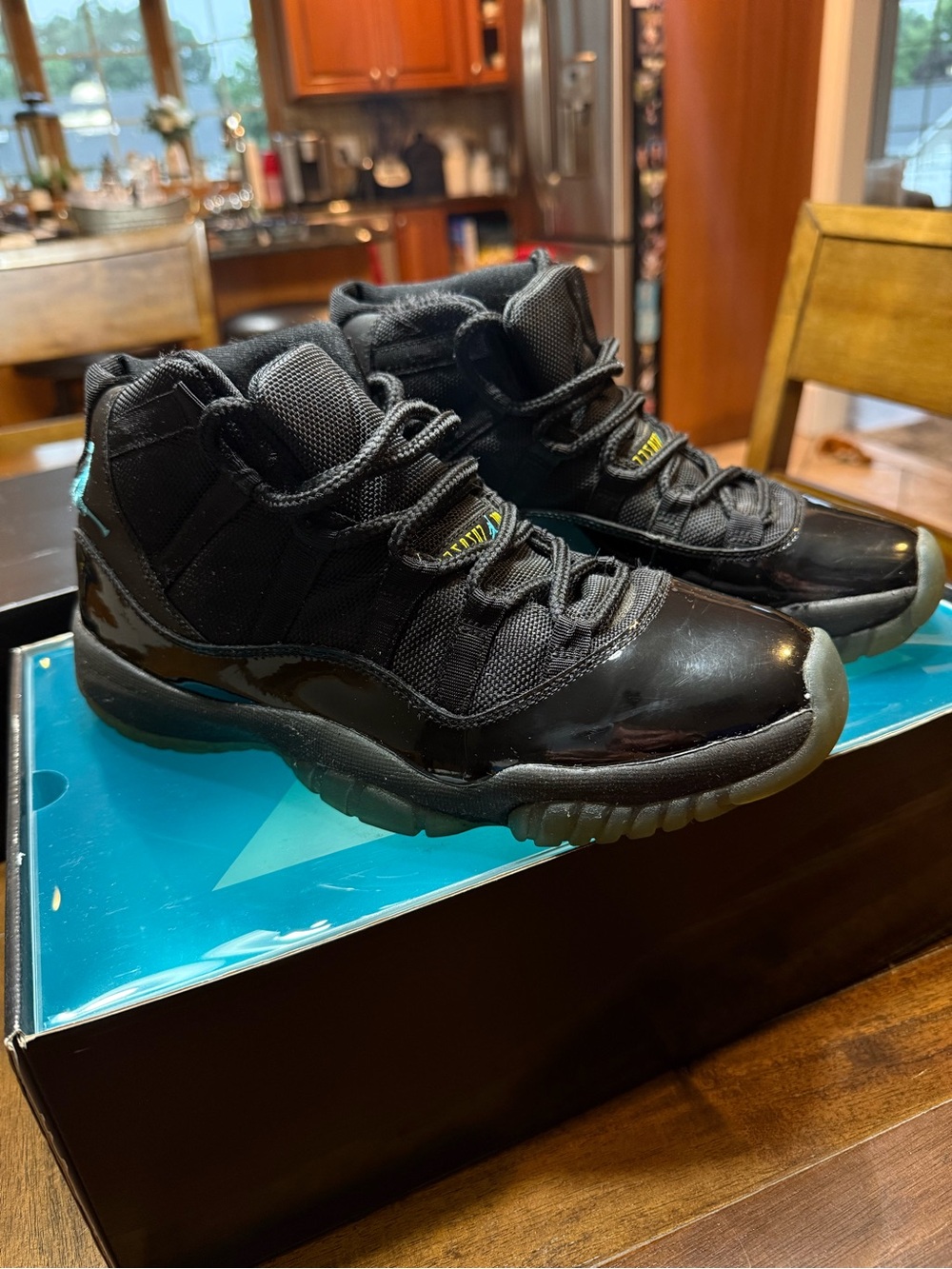 adidas Men's Black Patent-Look High-Top Athletic Shoes